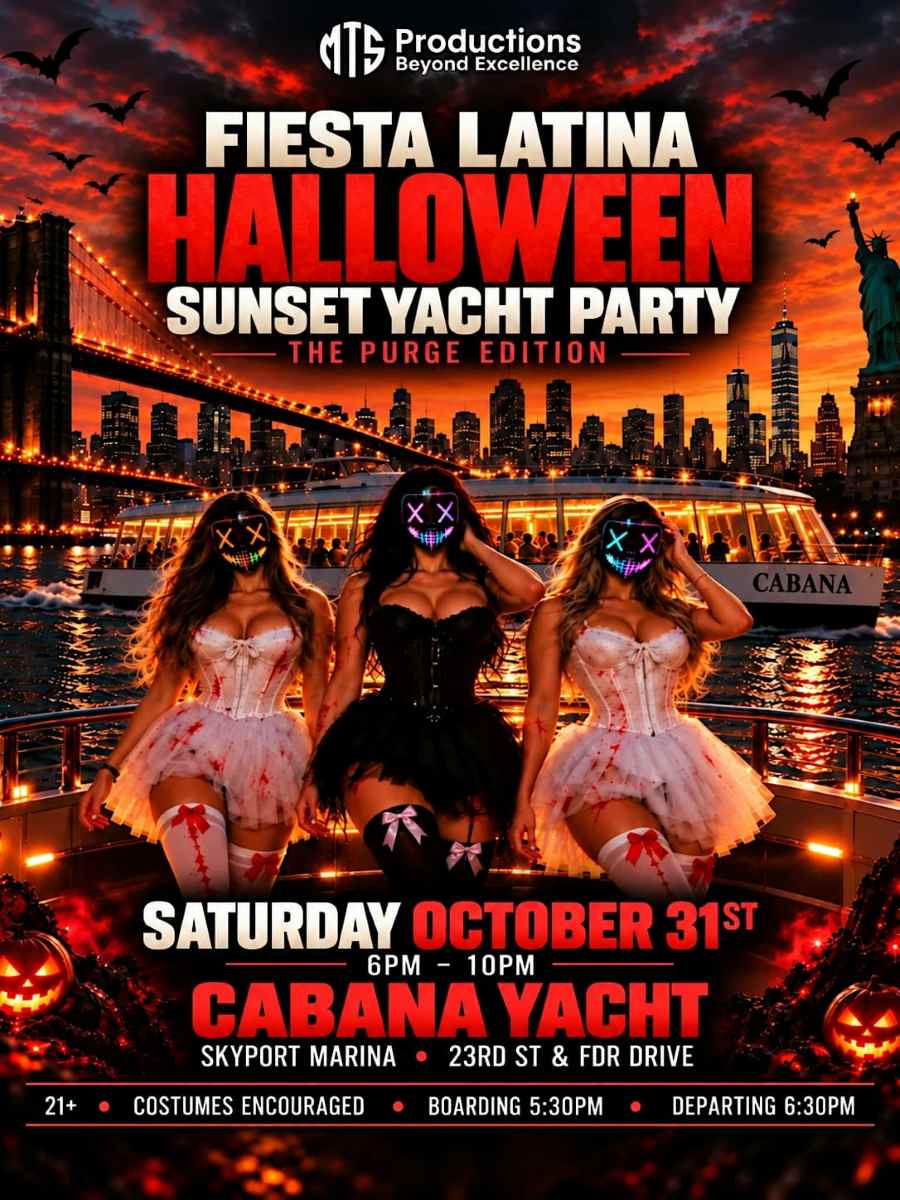Fiesta Latina Halloween Sunset Yacht Party – The Purge Edition