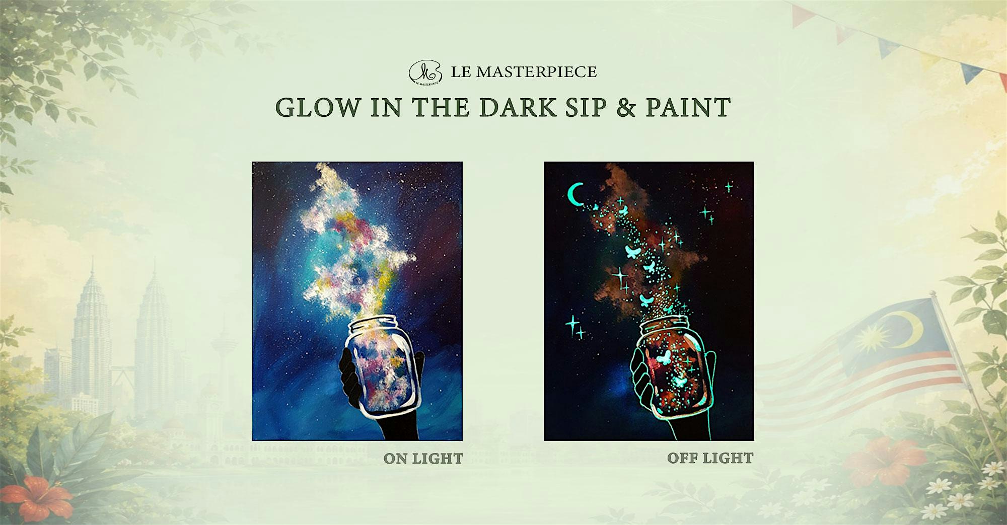 Sip and Paint (Glow in the Dark): Galaxy Bottle