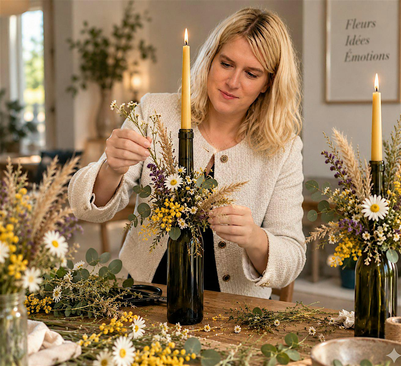 Lâcher prise avec les fleurs (dernier atelier avant changement de thème)