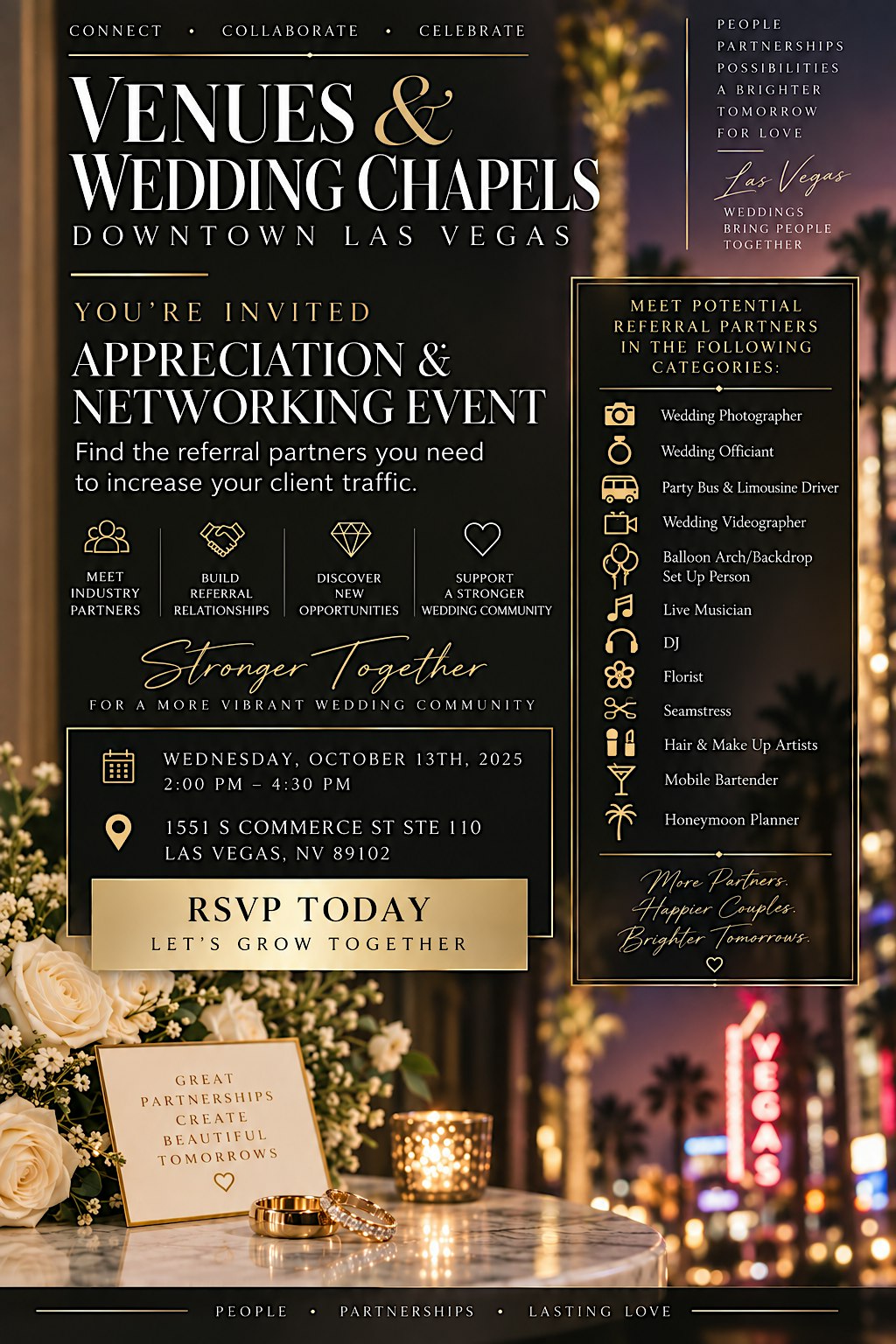 Calling all Wedding Chapels and Event spaces in DOWNTOWN LV