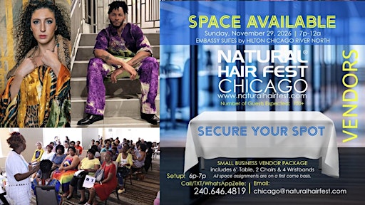 NATURAL HAIR FEST Kick-Off Celebration -Vendor Opportunity -Evening Event