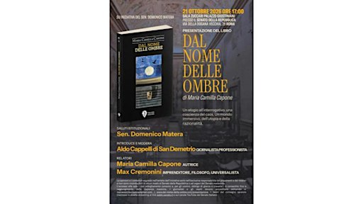Presentazione letteraria e dialogo filosofico a Roma | Dal nome delle ombre