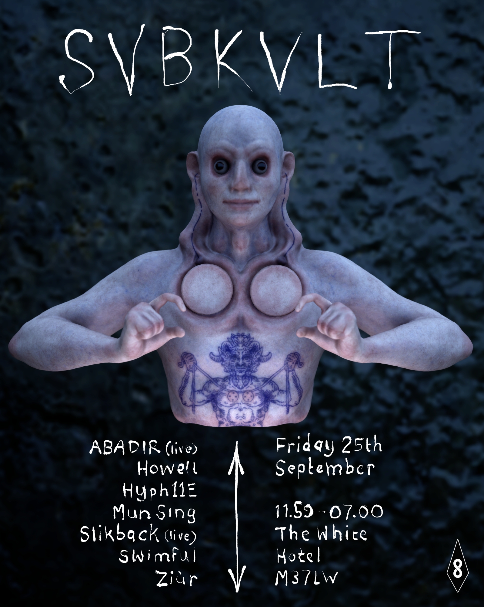 SVBKVLT: Slikback (live) / Ziur / ABADIR (live) / Mun Sing / Hyph11E / Swimful