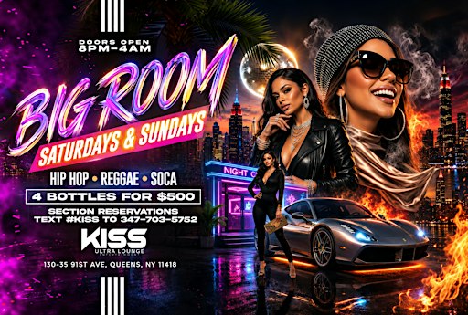 SATURDAYS & SUNDAY AT KISS LOUNGE (BIG ROOM)