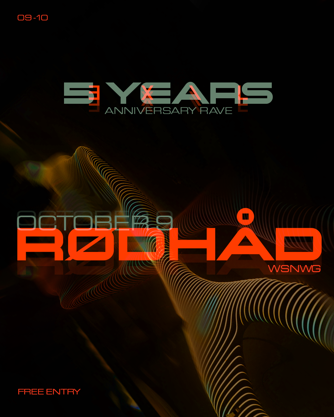 5 YEARS EXIL - FREE RAVE with Rødhåd