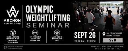 Olympic Weightlifting Seminar