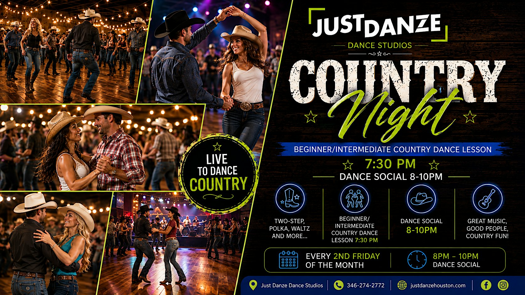 Country Night - Dance Class and Dance Social Party