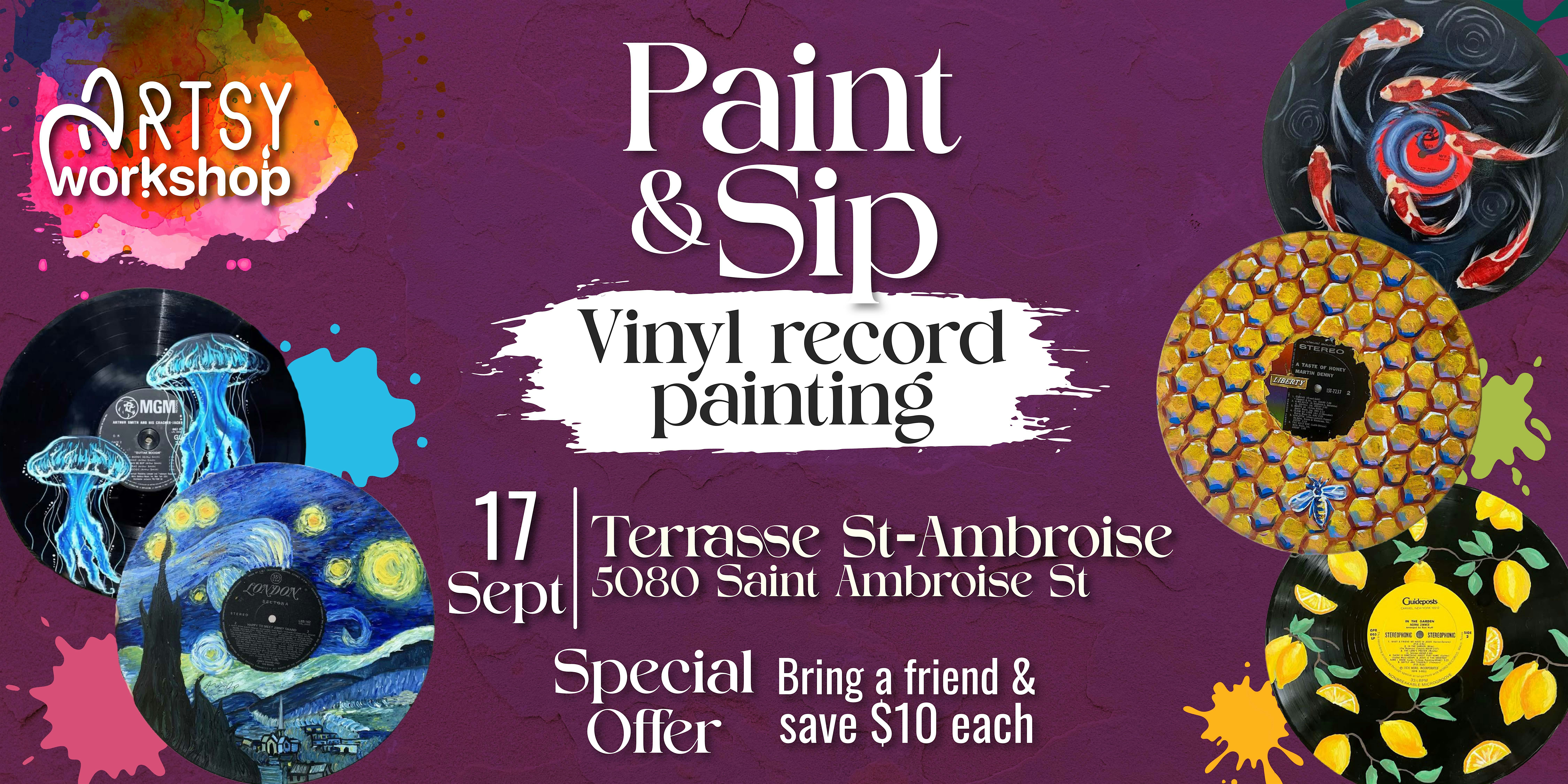 Paint & Sip | Vinyl Record Edition