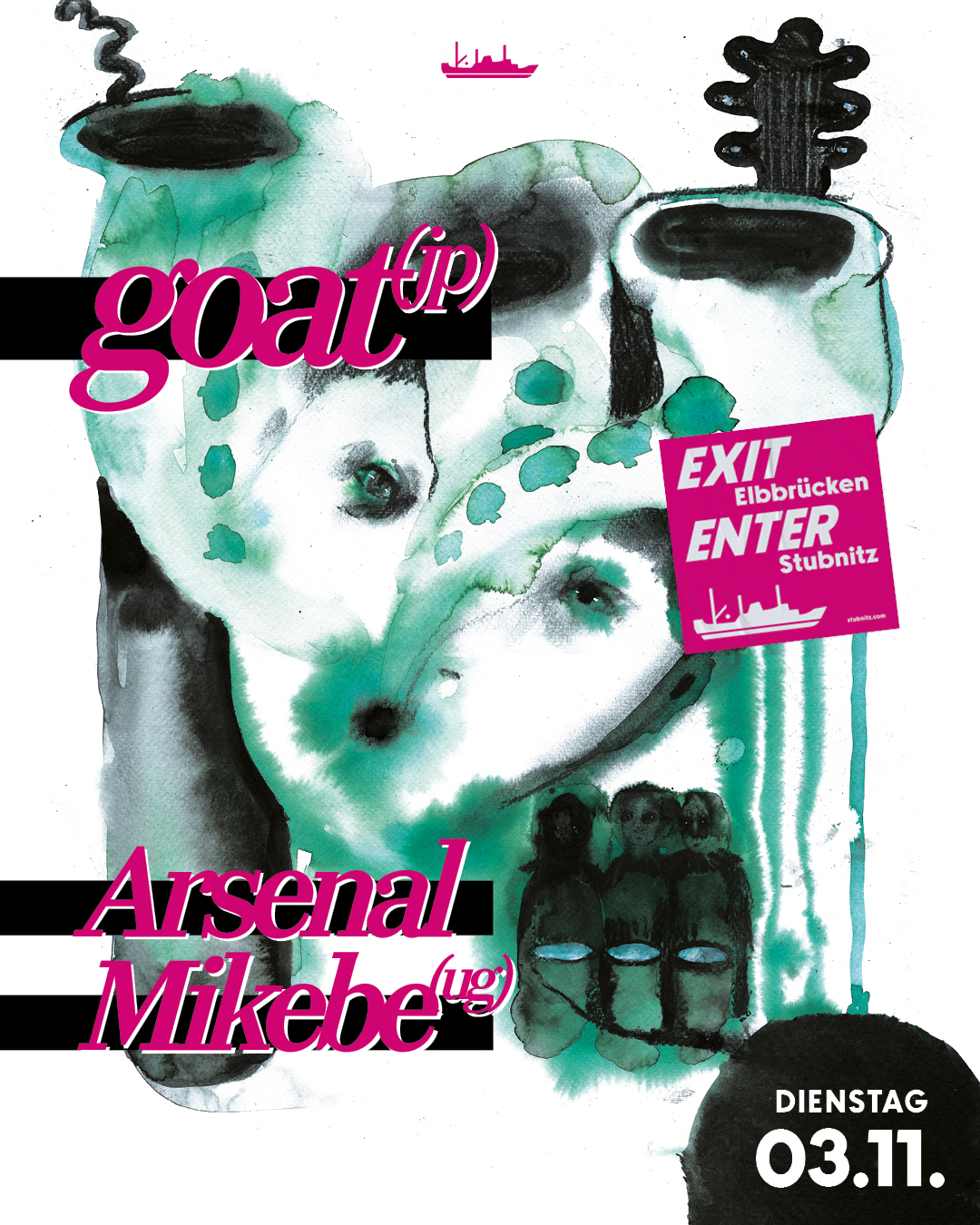 Goat (JP), Arsenal Mikebe (ug) - Stubnitz presents: Exit Elbbrücken