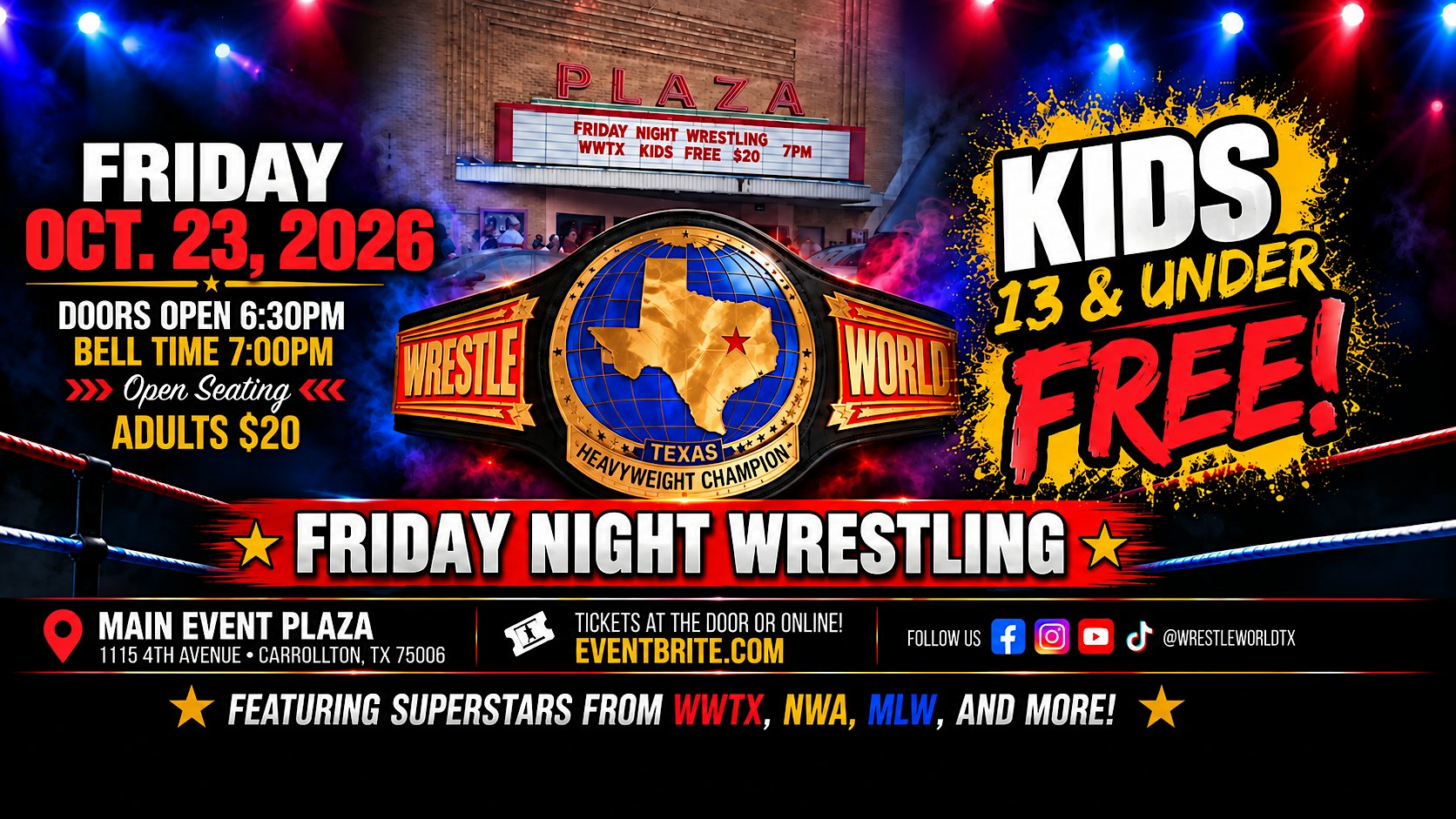 Wrestle World Texas LIVE: Career vs. Career!