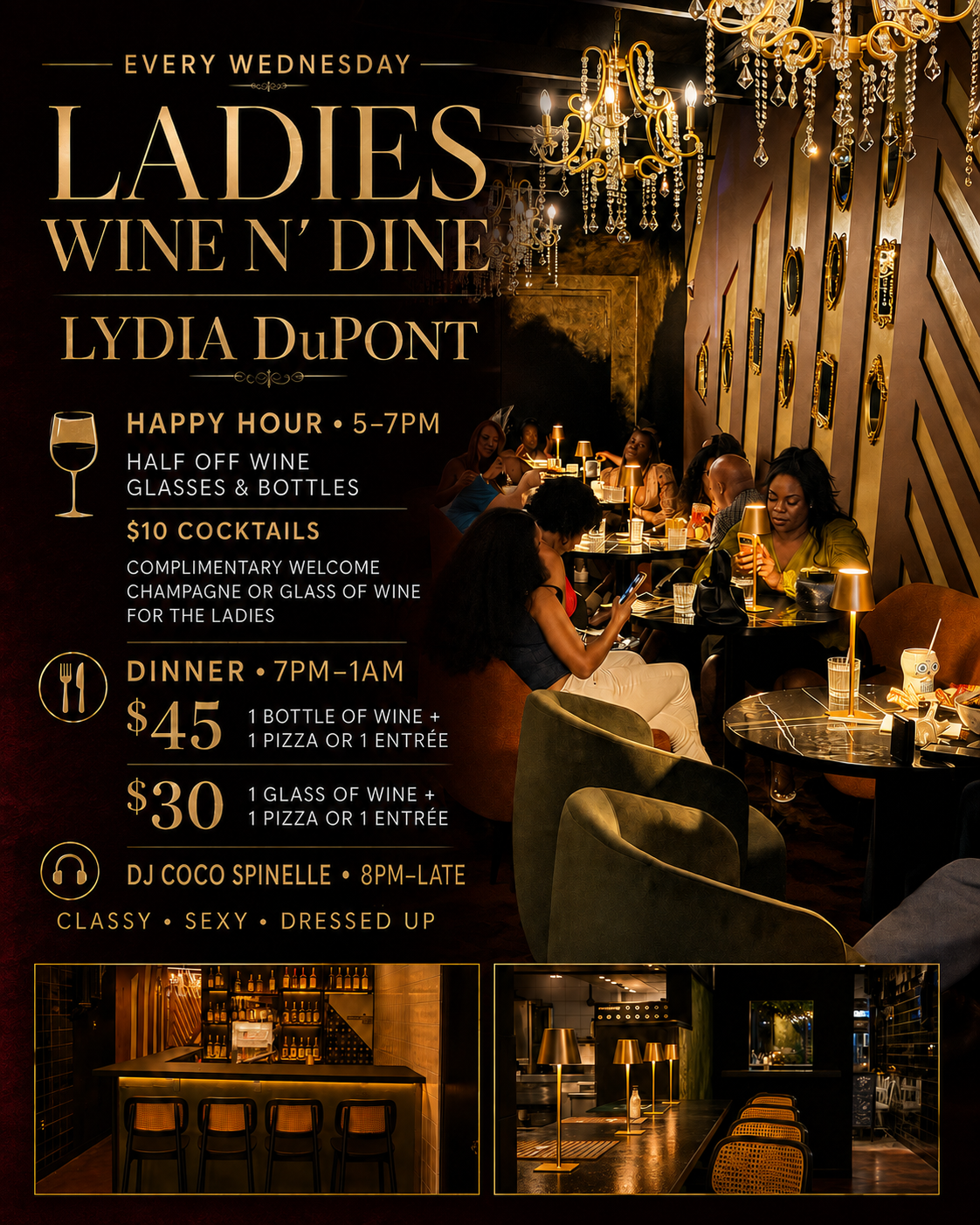 Ladies  Wine  & Dine Wednesdays
