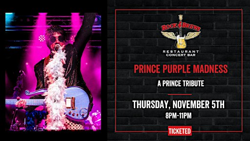 PURPLE MADNESS A PRINCE TRIBUTE @ Rock & Brews Royal Oak