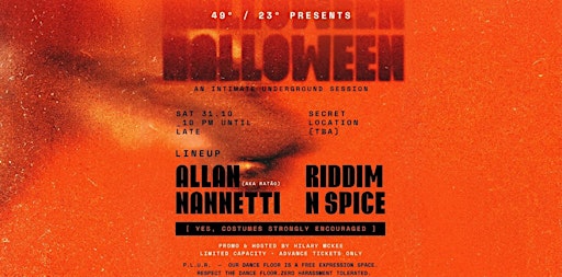 49º / 23º Presents Halloween - An intimate underground session