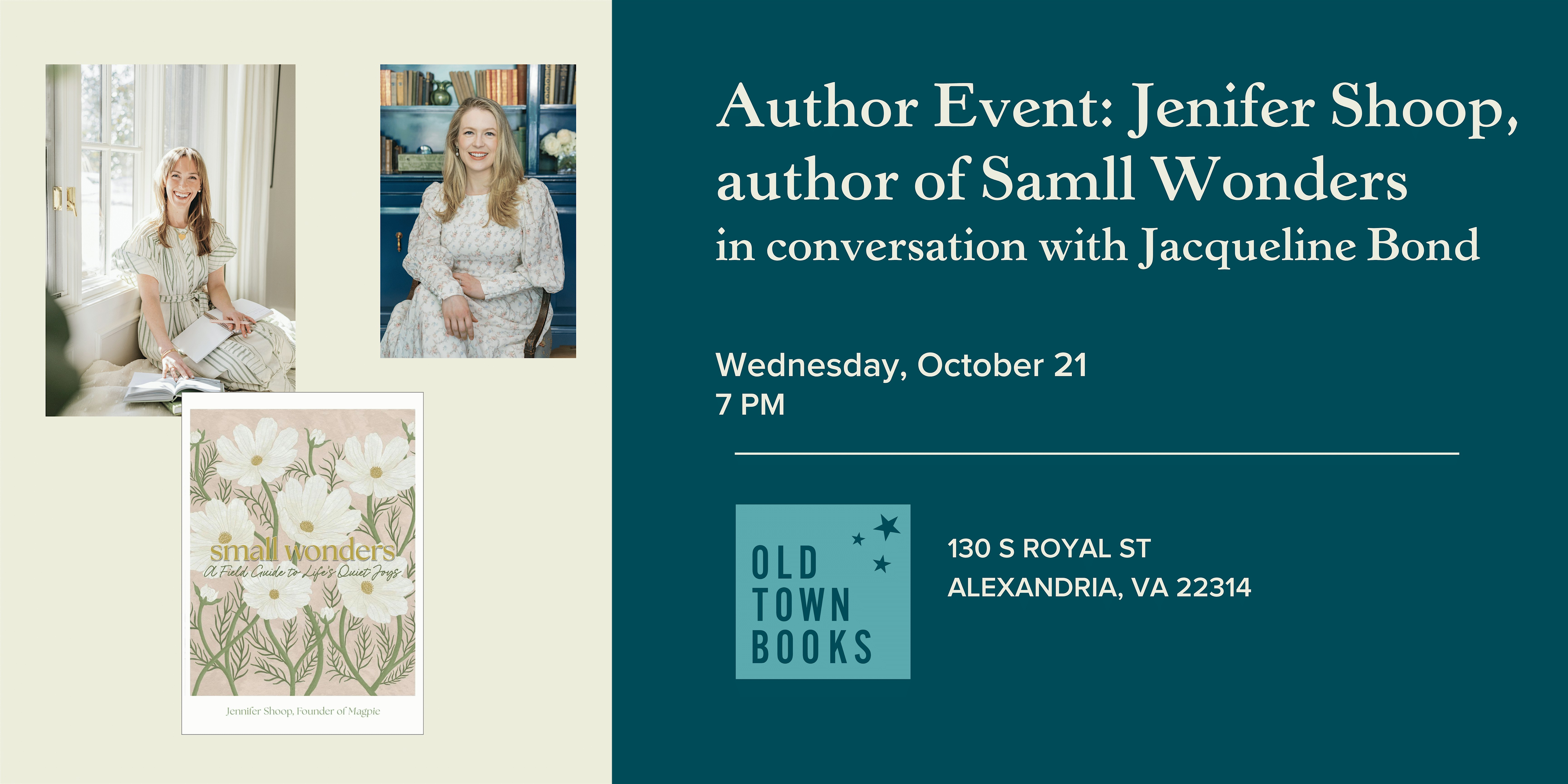 Author Event: Jennifer Shoop in conversation with Jacqueline Bond