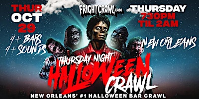 The Fright Crawl | New Orleans Halloween Bar Crawl 2026 | Thurs, Oct. 29