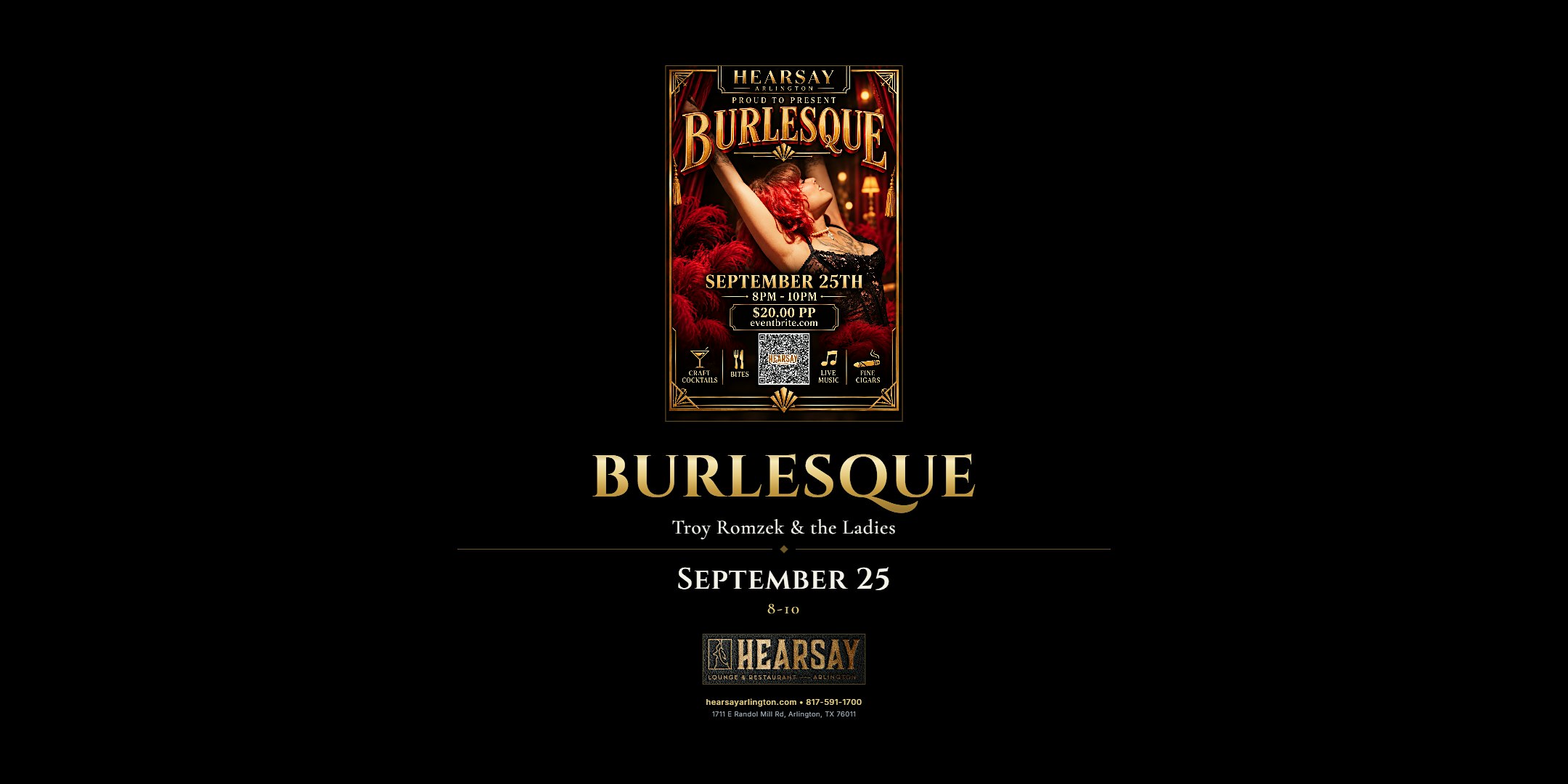Hearsay Arlington Proud to present Burlesque