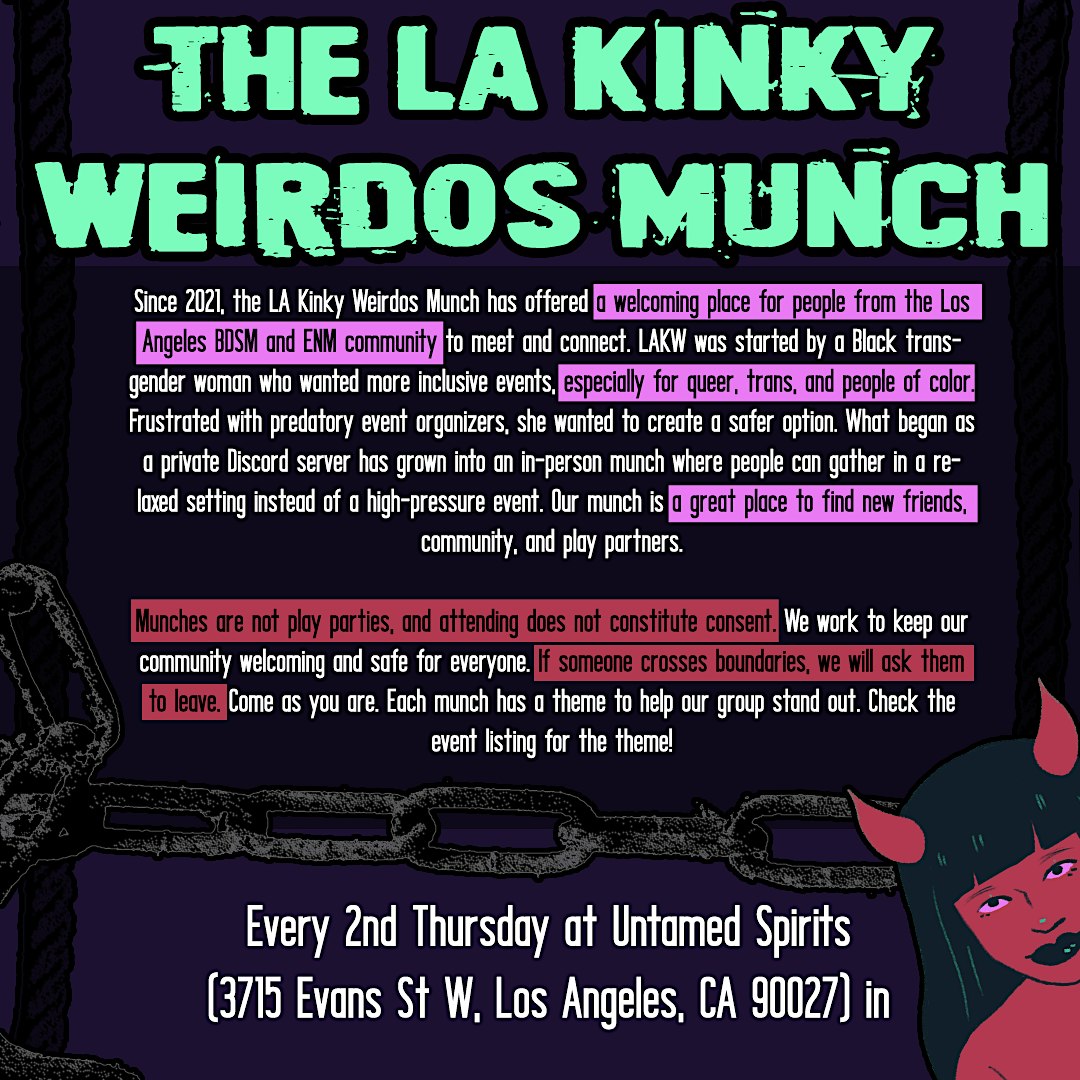 LA Kinky Weirdos October Munch - Theme: Halloween