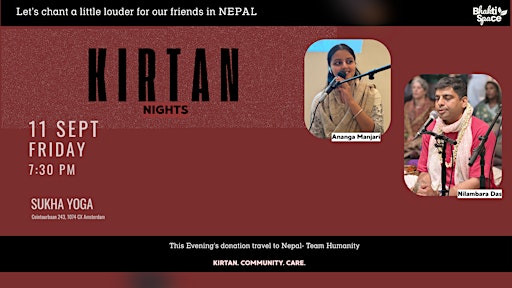 Amsterdam Kirtan Night: Mantra Meditation & Sound Journey: Prayer for Nepal