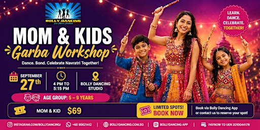 Mom and Kids Garba Workshop