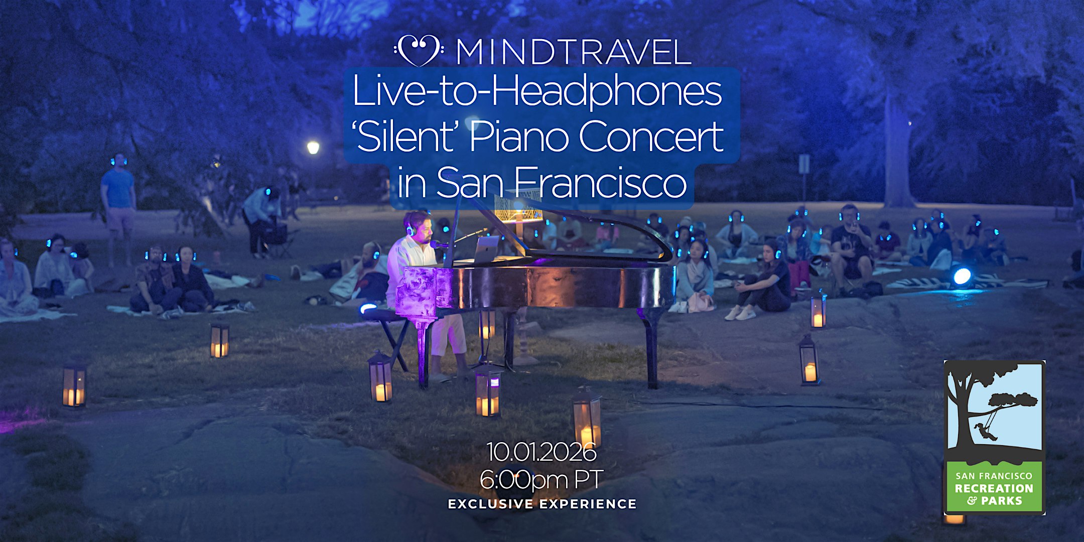 MindTravel October Live-to-Headphones Silent Piano Concert San Francisco