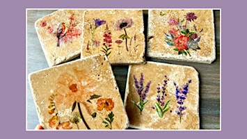 Make a Set of Rustic Floral Coasters at The Barrel Room on Canal