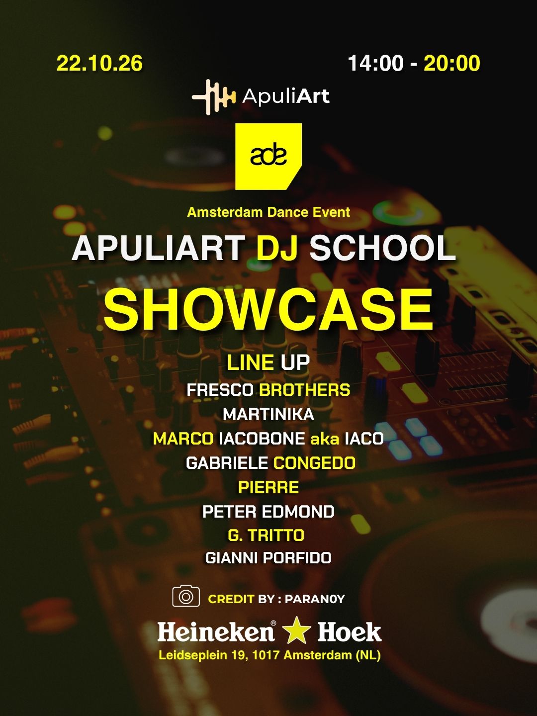 ApuliArt DJ School ADE Showcase