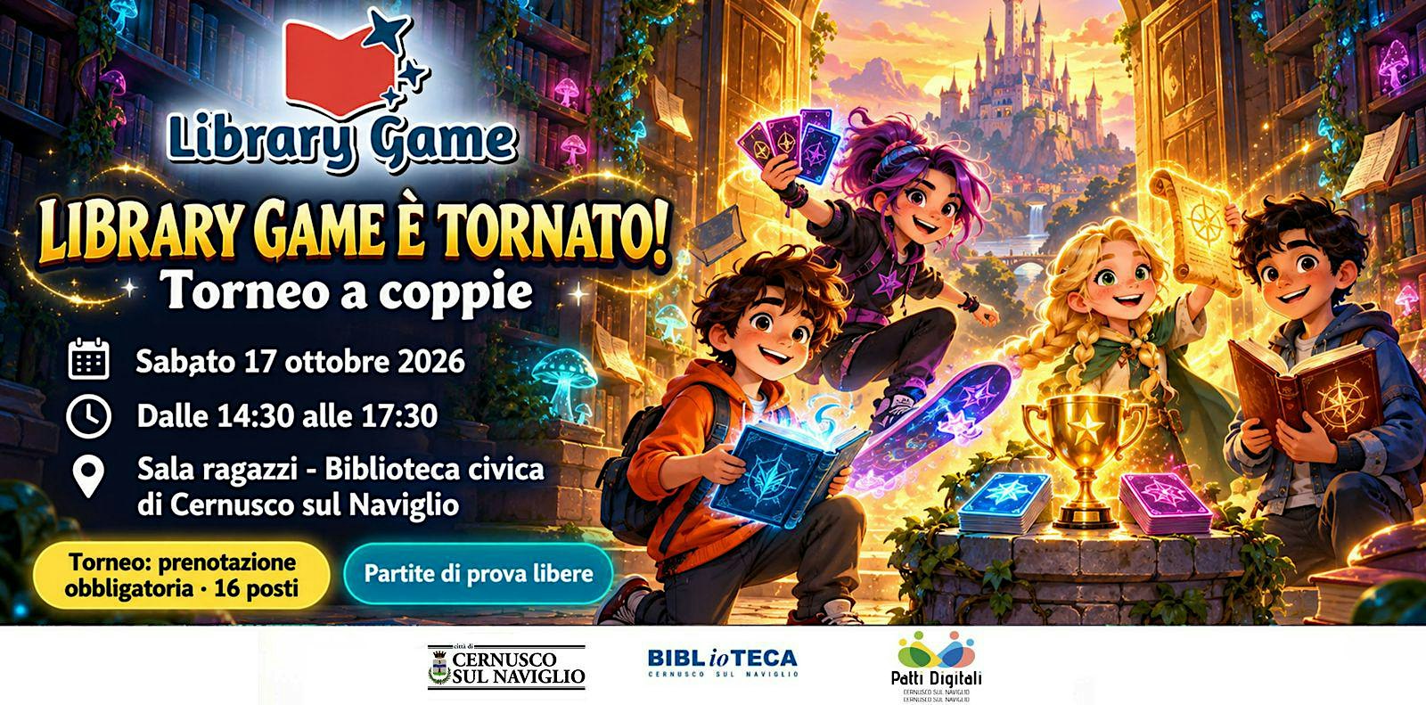 LIBRARY GAME  E' TORNATO !  TORNEO A COPPIE