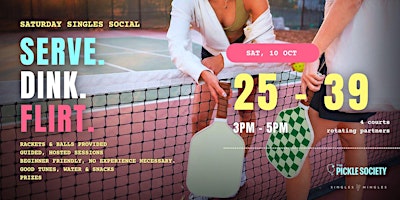 Pickleball Singles Social. Singles dating ages 25 - 39