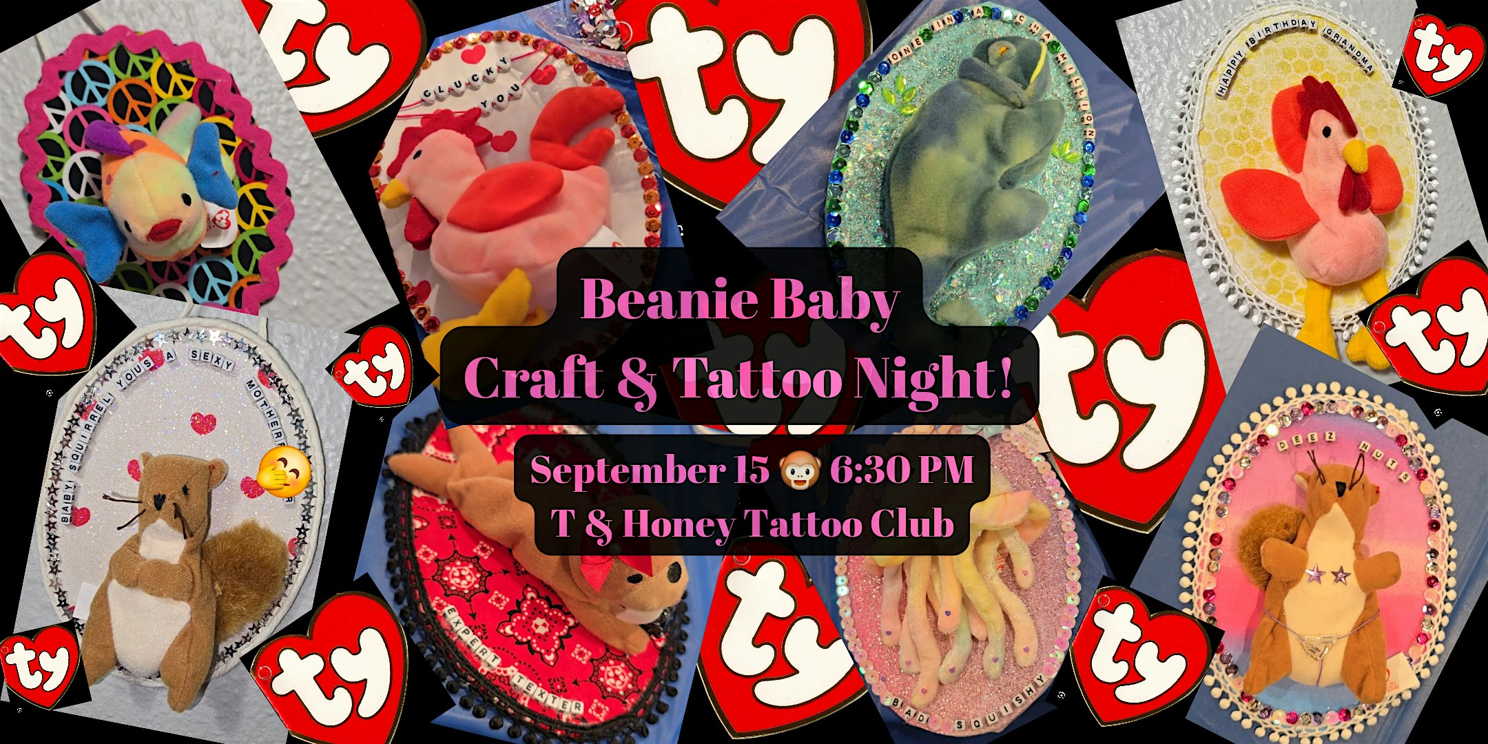 Beanie Baby Craft & Tiny Tattoo Night!