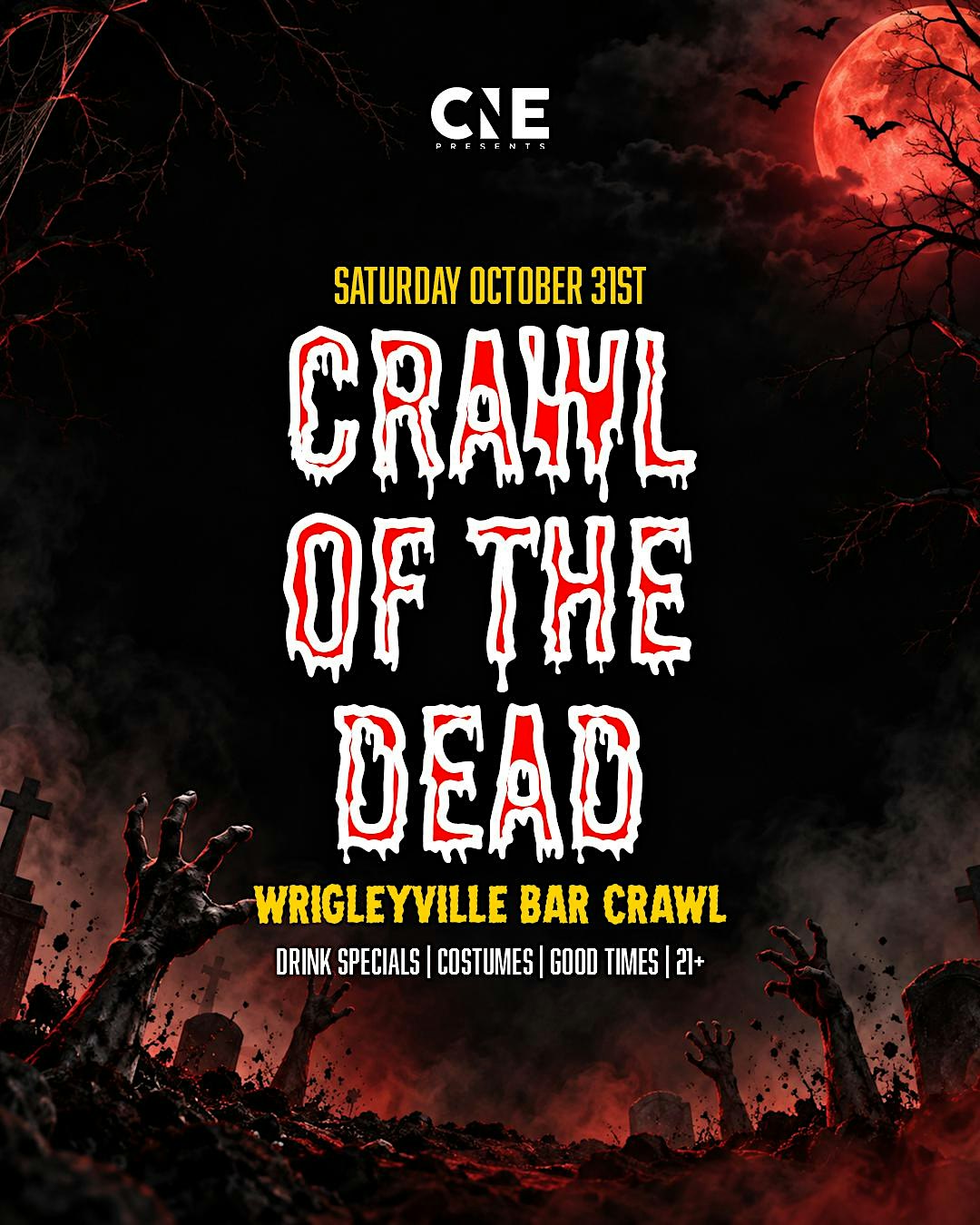 Crawl of the Dead Chicago Halloween Saturday Bar Crawl | Wrigleyville