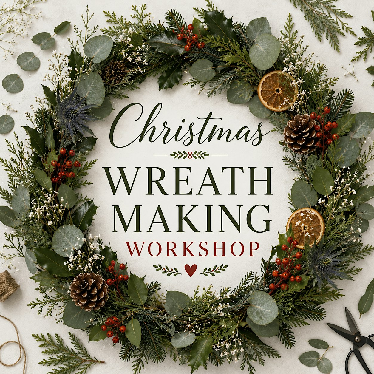 Fresh Christmas Wreath Making Workshop