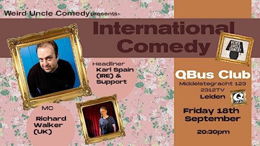 International Stand Up Comedy @QBus Club H/L Karl Spain (IRE)