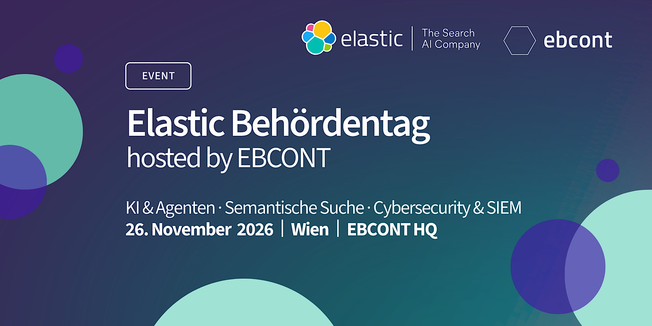 Elastic Behördentag 2026 - hosted by EBCONT