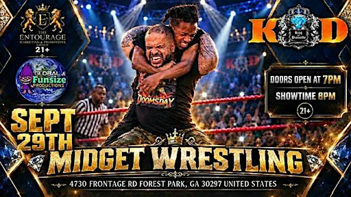 MIDGETS WITH ATTITUDE WRESTLING DEBUTS @KING OF DIAMONDS GENTLEMEN CLUB!