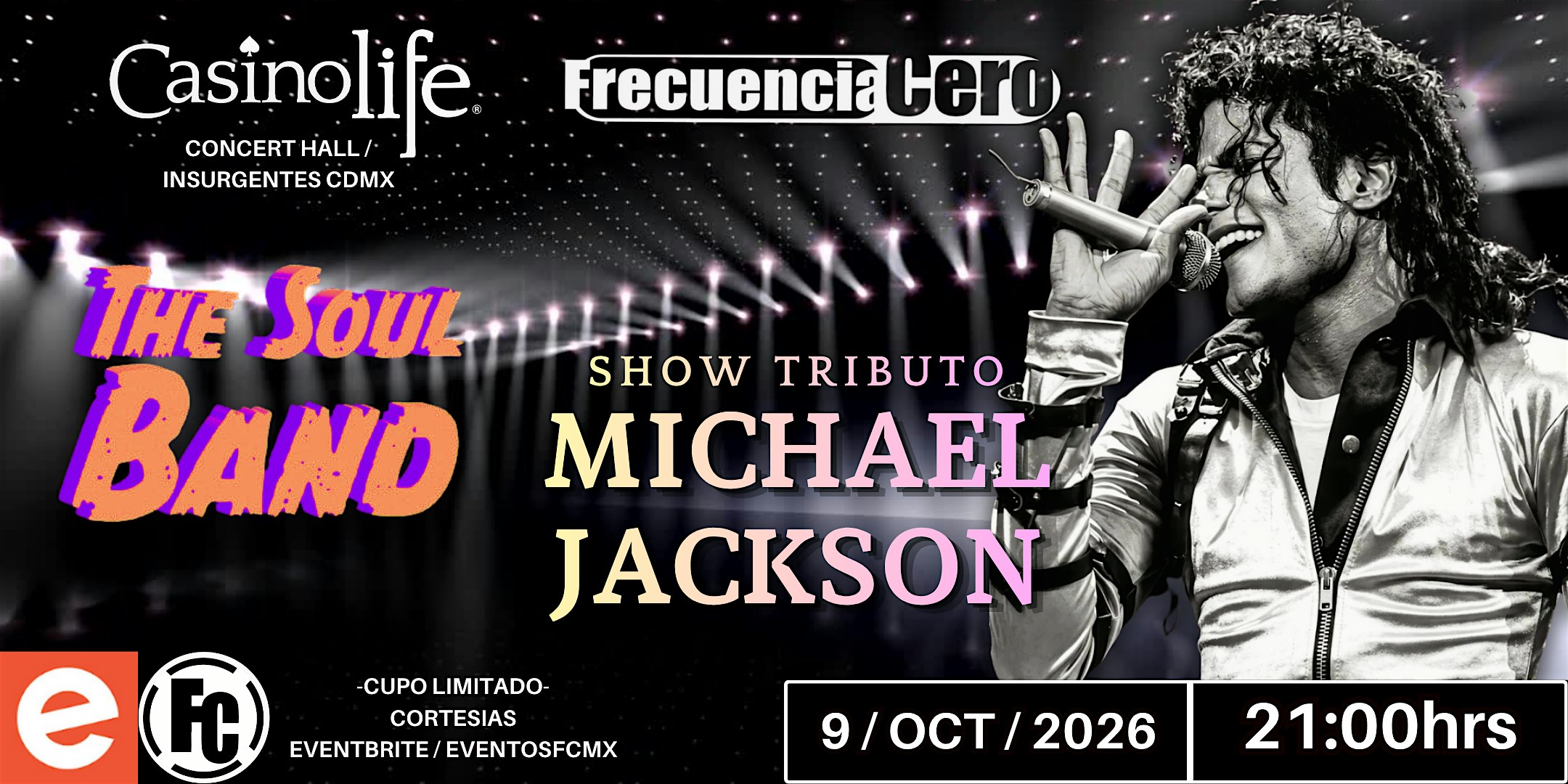 THE SOUL BAND ft JEARY / SHOW MICHAEL JACKSON/ CASINO LIFE DEL VALLE / CDMX