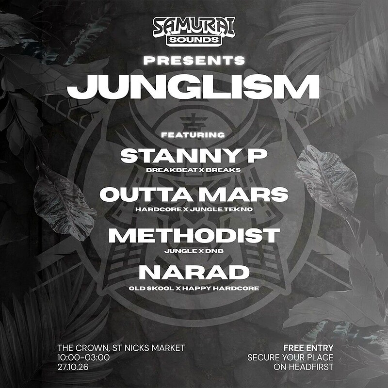 Samurai Sounds: Stanny P, Outta Mars, Methodist + Narad