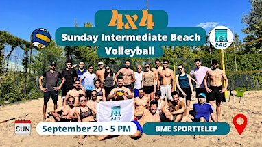 Sunday 5 PM Intermediate 4x4 Beach Volley at BME - BAIS