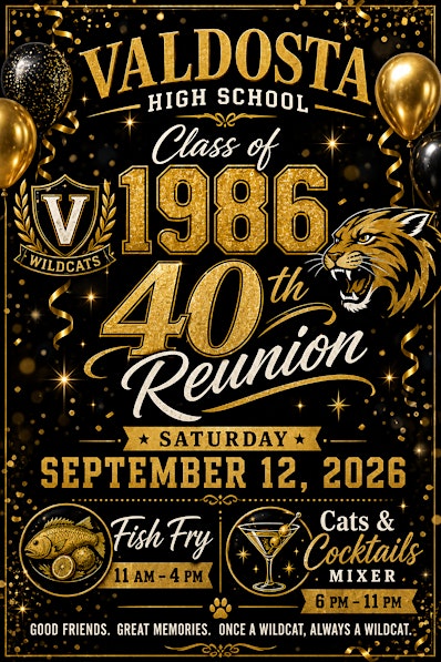 Valdosta High School Class of 1986 40th Reunion