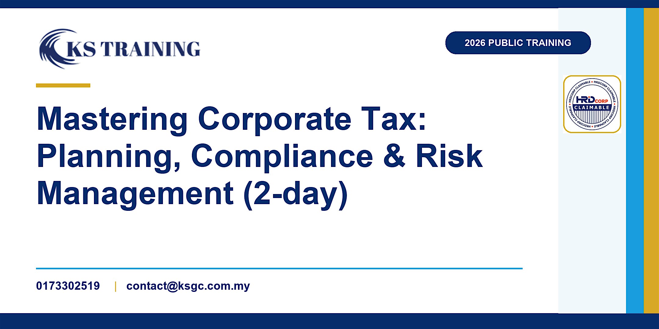 Mastering Corporate Tax: Planning, Compliance & Risk Management (2-day)