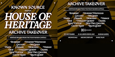 House Of Heritage - Archive Fashion Sale & Experience