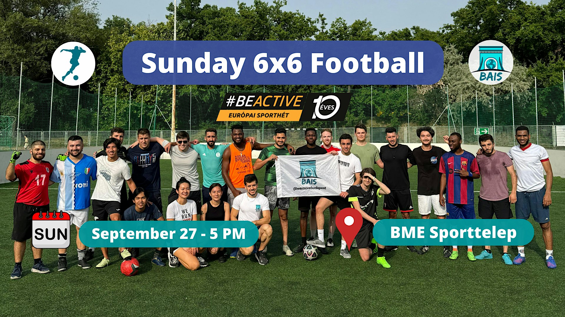 Sunday 5 PM Friendly Football at BME Sporttelep - BAIS