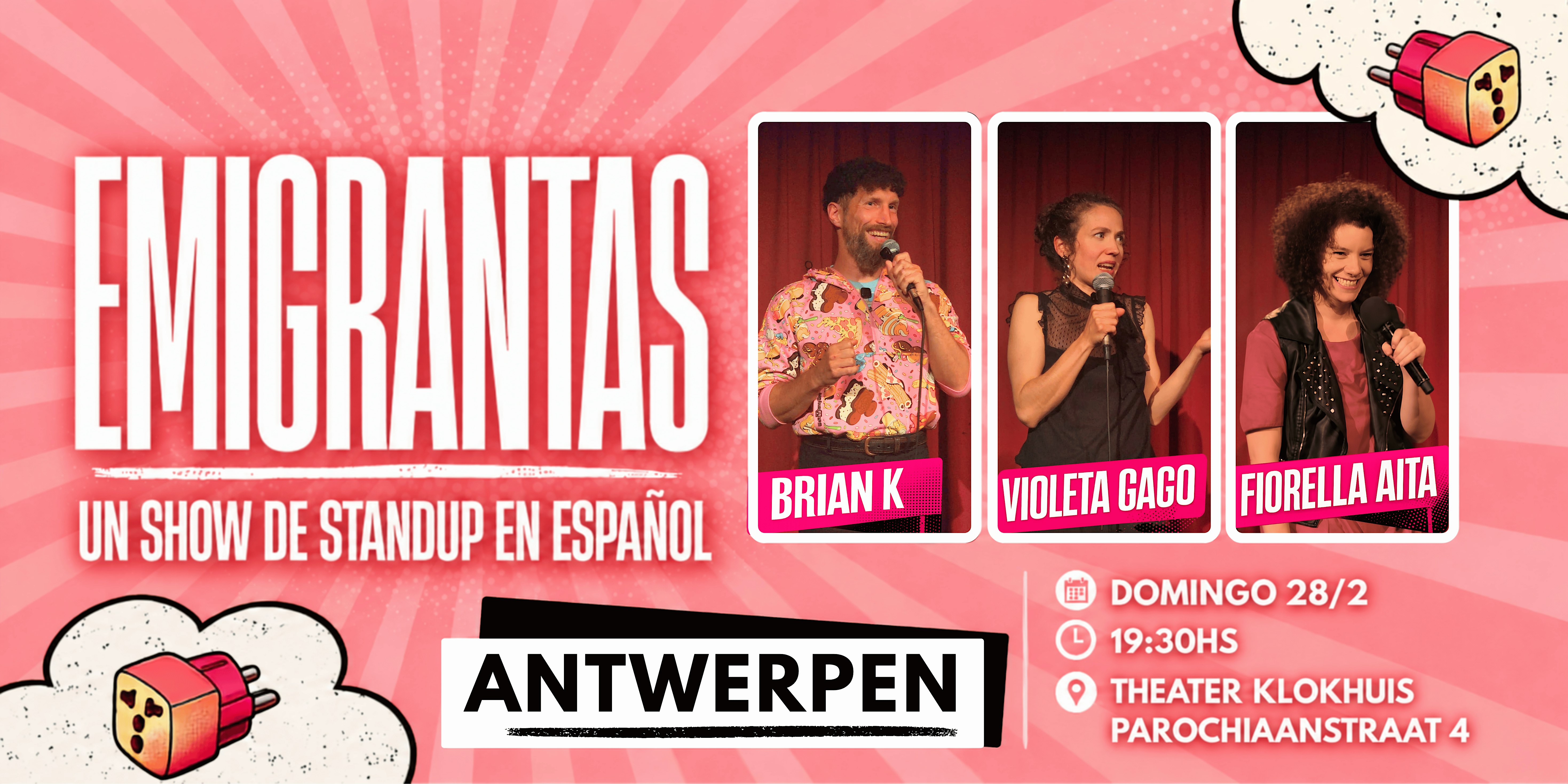 EMIGRANTAS: Stand-up 100% en Español en ANTWERPEN