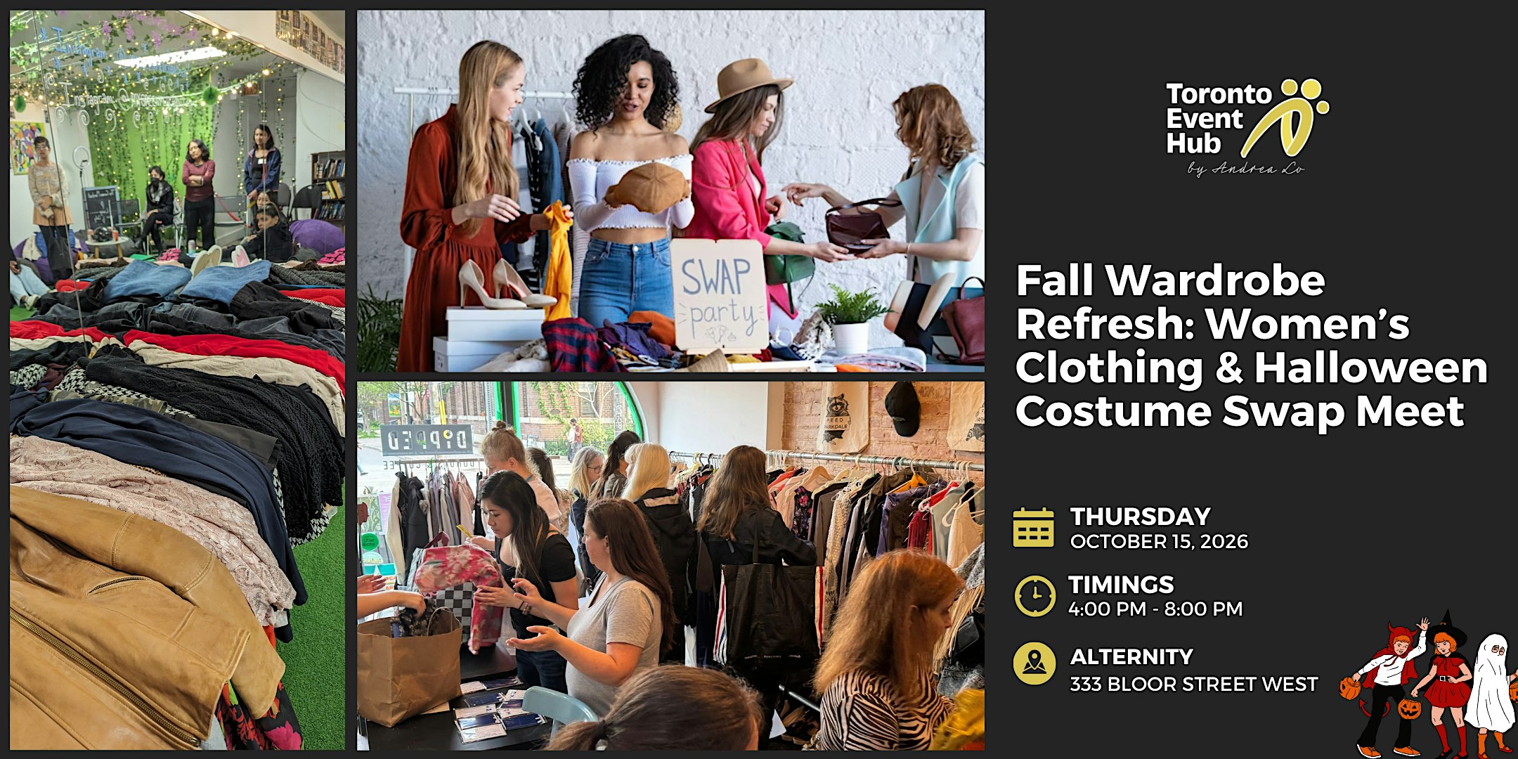 Fall Wardrobe Refresh: Women’s Clothing & Halloween Costume Swap Meet