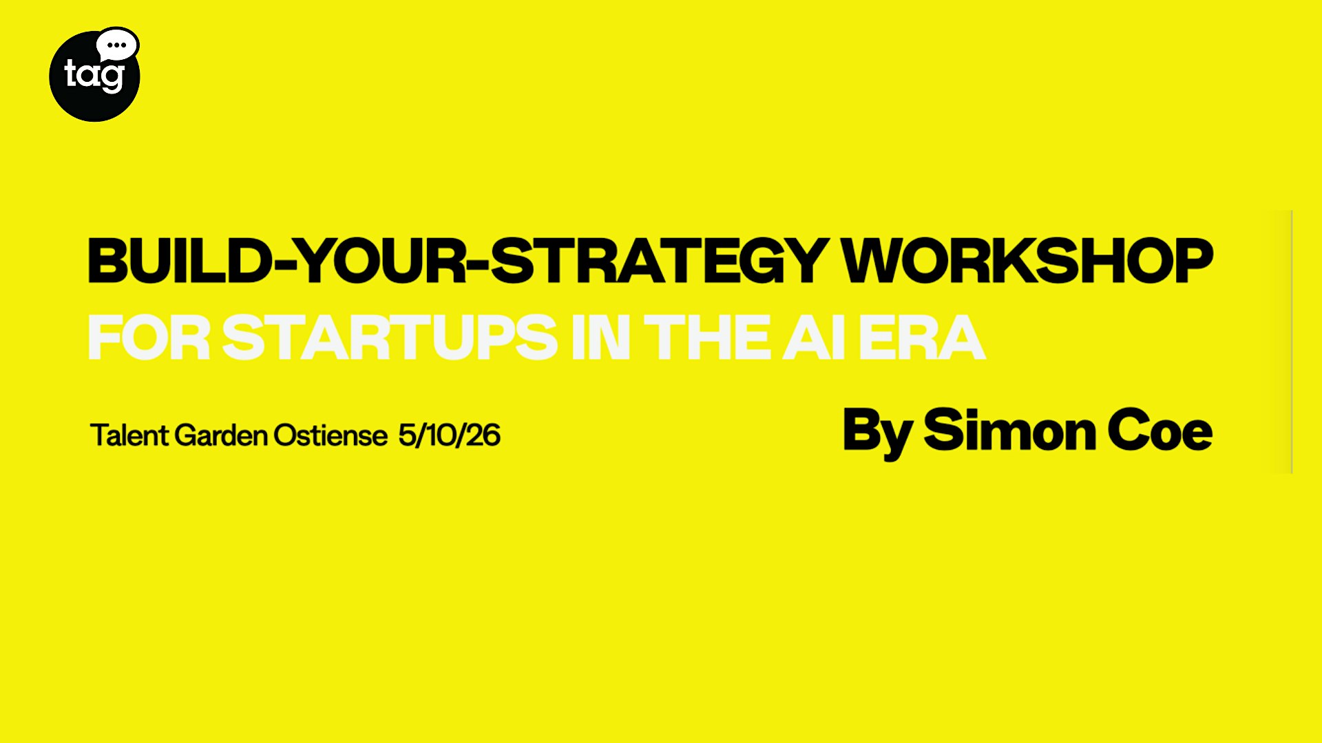 Build Your Strategy workshop – for startups in the AI era