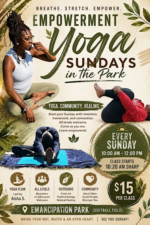 Empowerment Yoga Sundays in the Park