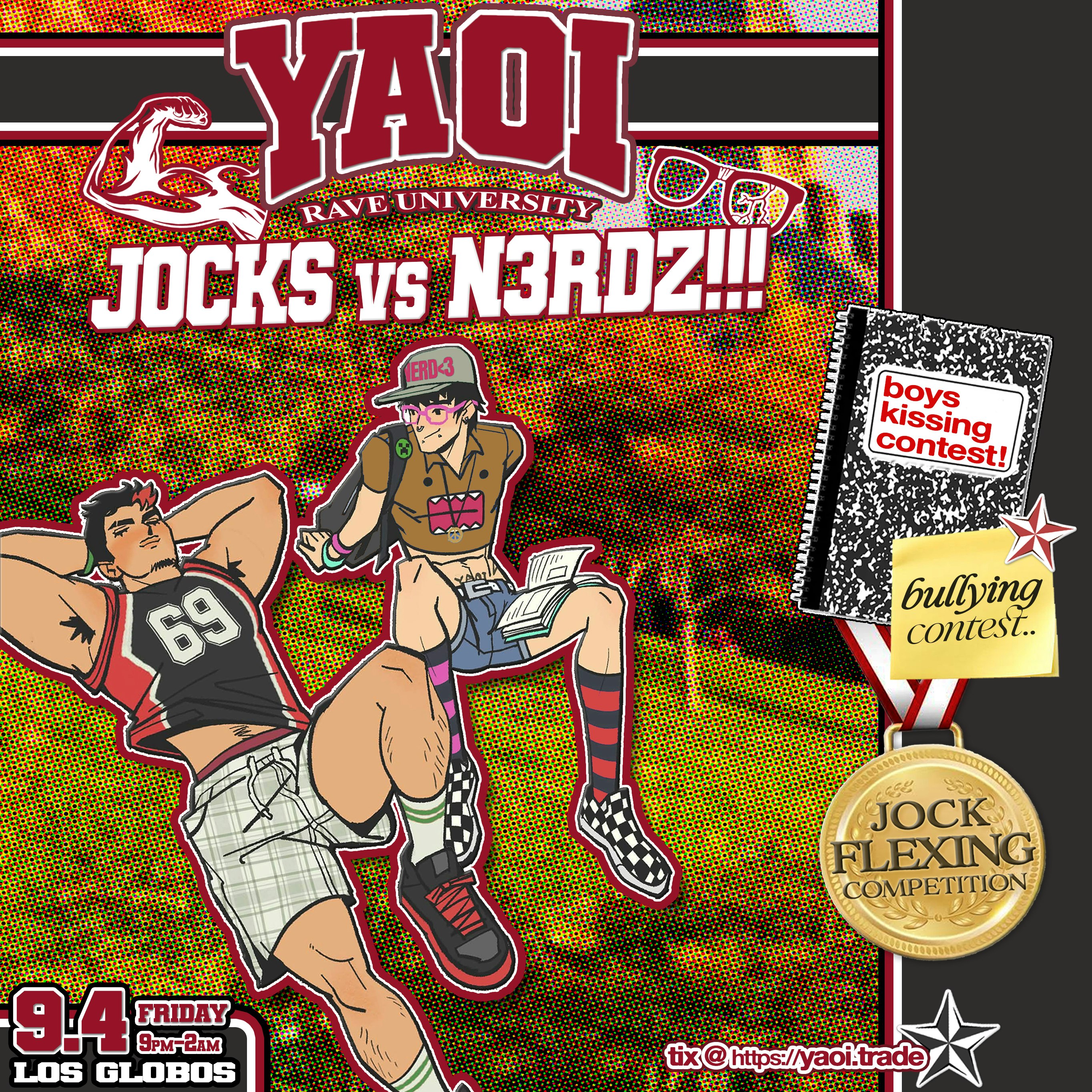 YAOI★ Rave University — JOCKS vs N3RDZ!!