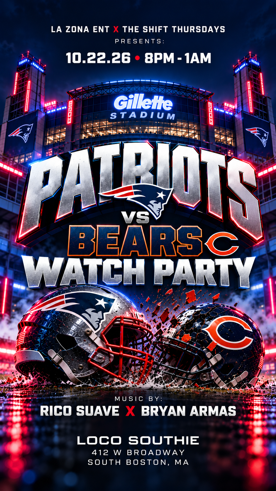 THE SHIFT THURSDAYS - PATRIOTS WATCH PARTY
