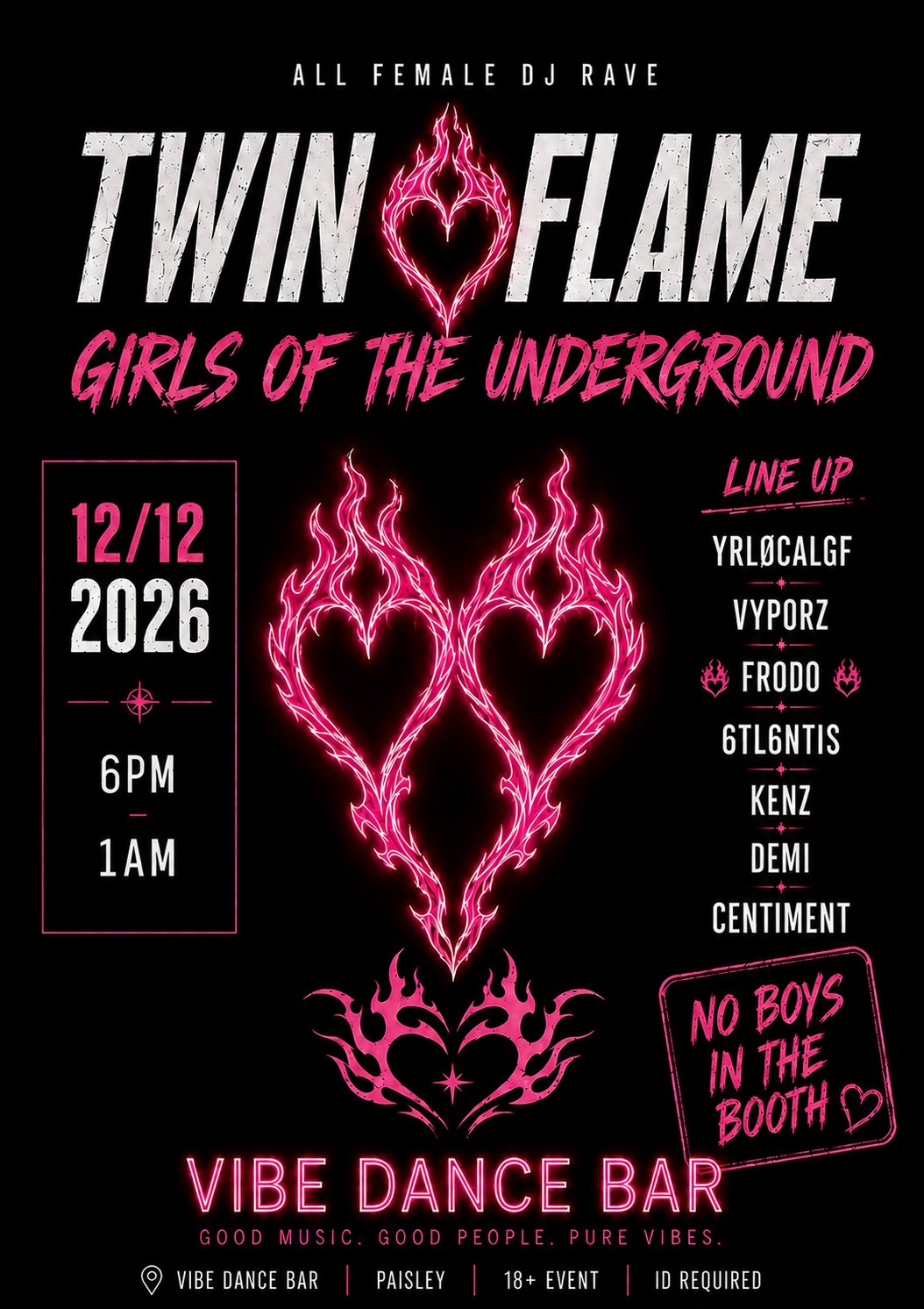 Twin Flame Presents: Girls Of Underground