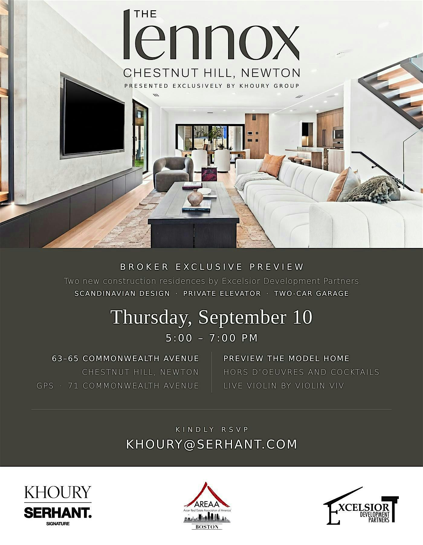 AREAA Boston x SERHANT. Boston | The Lennox Broker Exclusive Preview
