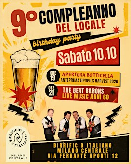THE BEAT BARONS - LIVE MUSIC ANNI 60 - BIRTHDAY PARTY BIRRIFICIO ITALIANO